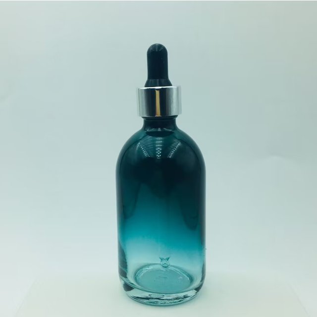 30ml High-End Customizable Color 50ml Dropper Glass Bottle With Electroplated Eenter Ring