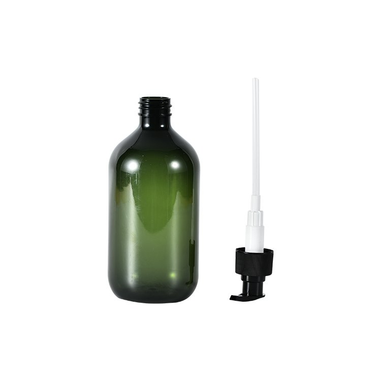 High Quality Luxury 100ml/150ml/300ml/400ml/500ml Boston Round Pet Cosmetic Empty Shampoo Conditioner Pump Glass Bottles