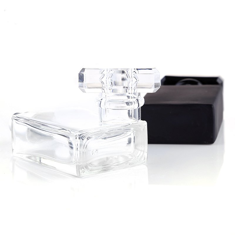 30ml Square Glass Refillable Perfume Bottle Atomizer High-grade Empty Cosmetic Container Portable Perfume Spray Bottle Crystal