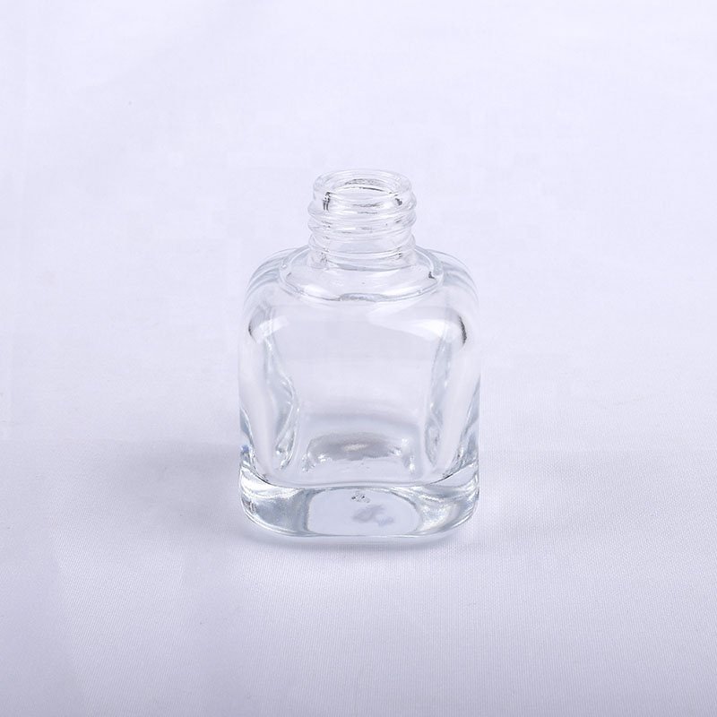 High Grade Cosmetics Sub-emulsion Bottle 30ml transparent square Glass Bottle with white pump lid