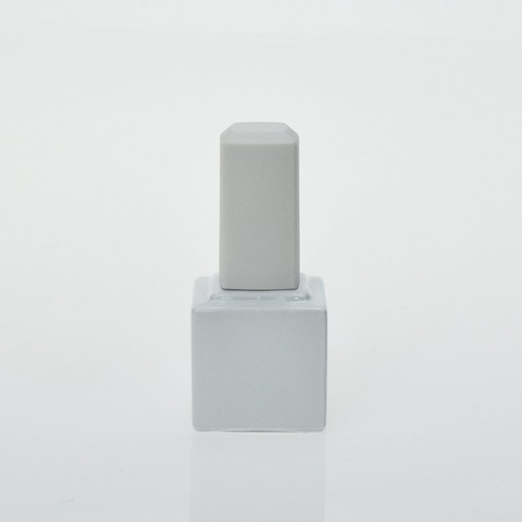 10ml Matte Black Uv Sunlight Block Glossy Black Enamel Glue Packaging Vial Empty Nail Polish Oil Square Glass Bottle With Brush
