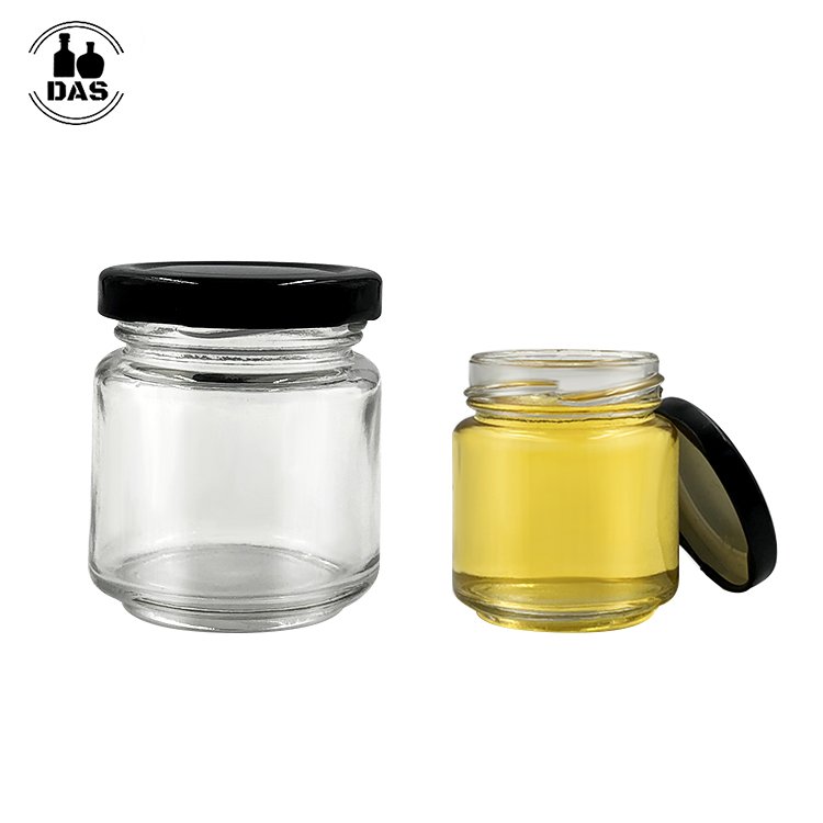 Round Cheap Small Honey Jars 50ml -500ml Honey Glass Bottle with Tin Lid