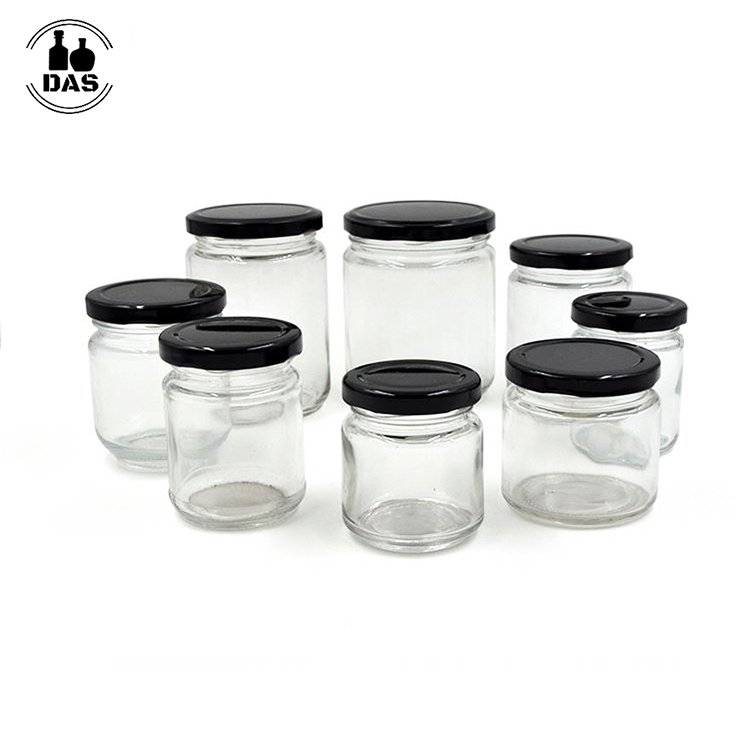 Round Cheap Small Honey Jars 50ml -500ml Honey Glass Bottle with Tin Lid