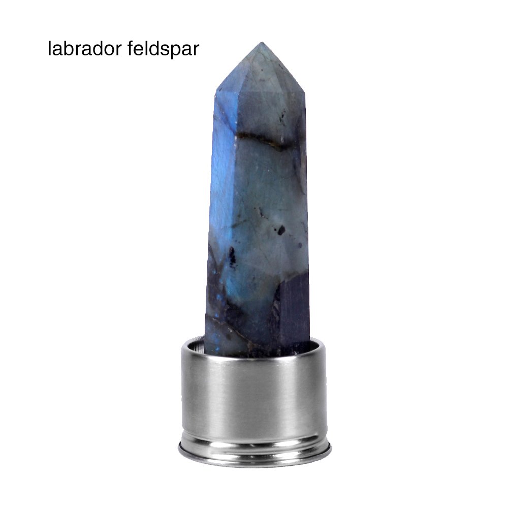 Wholesale Bamboo Cover Crystal Point Wand Water bottle Healing glass Quartz Crystal Cup