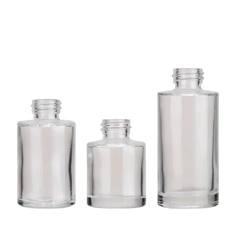 15 ml 30 ml 50 ml reusable flat shoulder round thick bottom glass dropper bottle