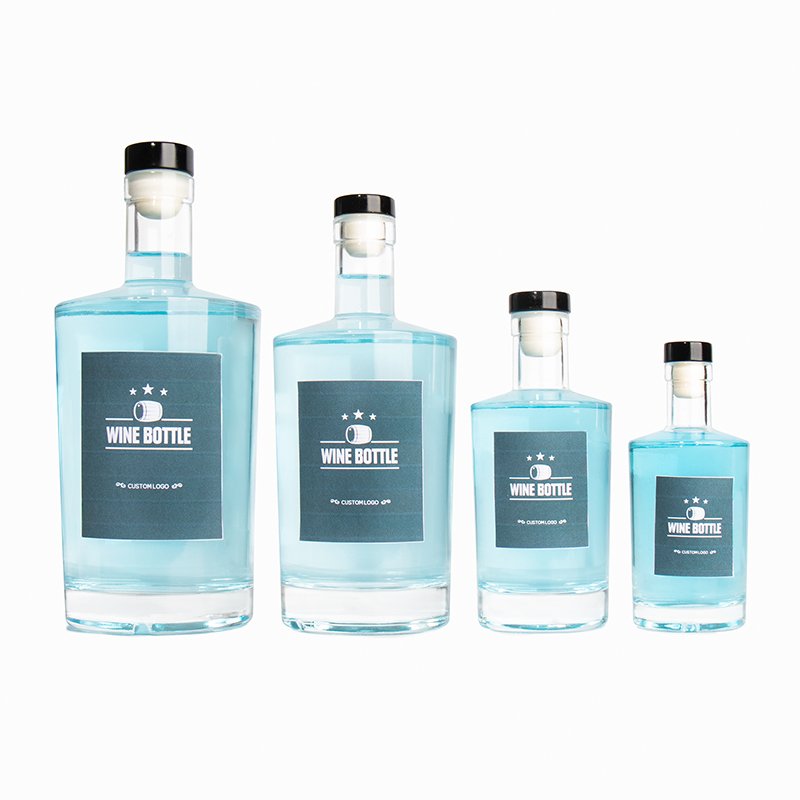 Manufacturer 375ml 500ml 750ml 1000ml Customized Glass Bottle For Whiskey Gin Vodka Rum
