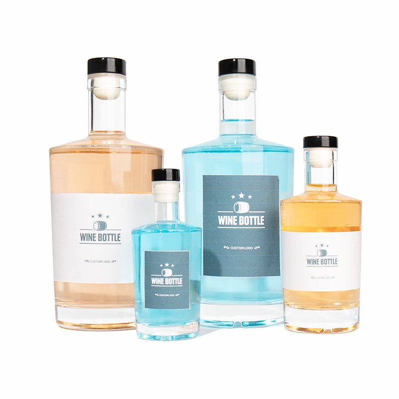 Manufacturer 375ml 500ml 750ml 1000ml Customized Glass Bottle For Whiskey Gin Vodka Rum