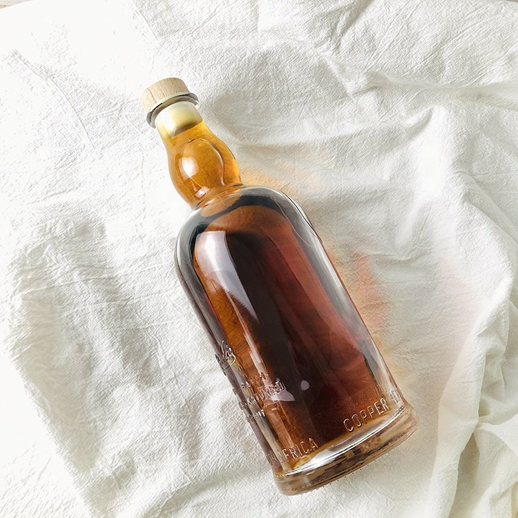 Wholesale Empty 375ml 500ml 700ml liquor glass bottle for alcoholic beverages whisky vodka tequila brandy gin