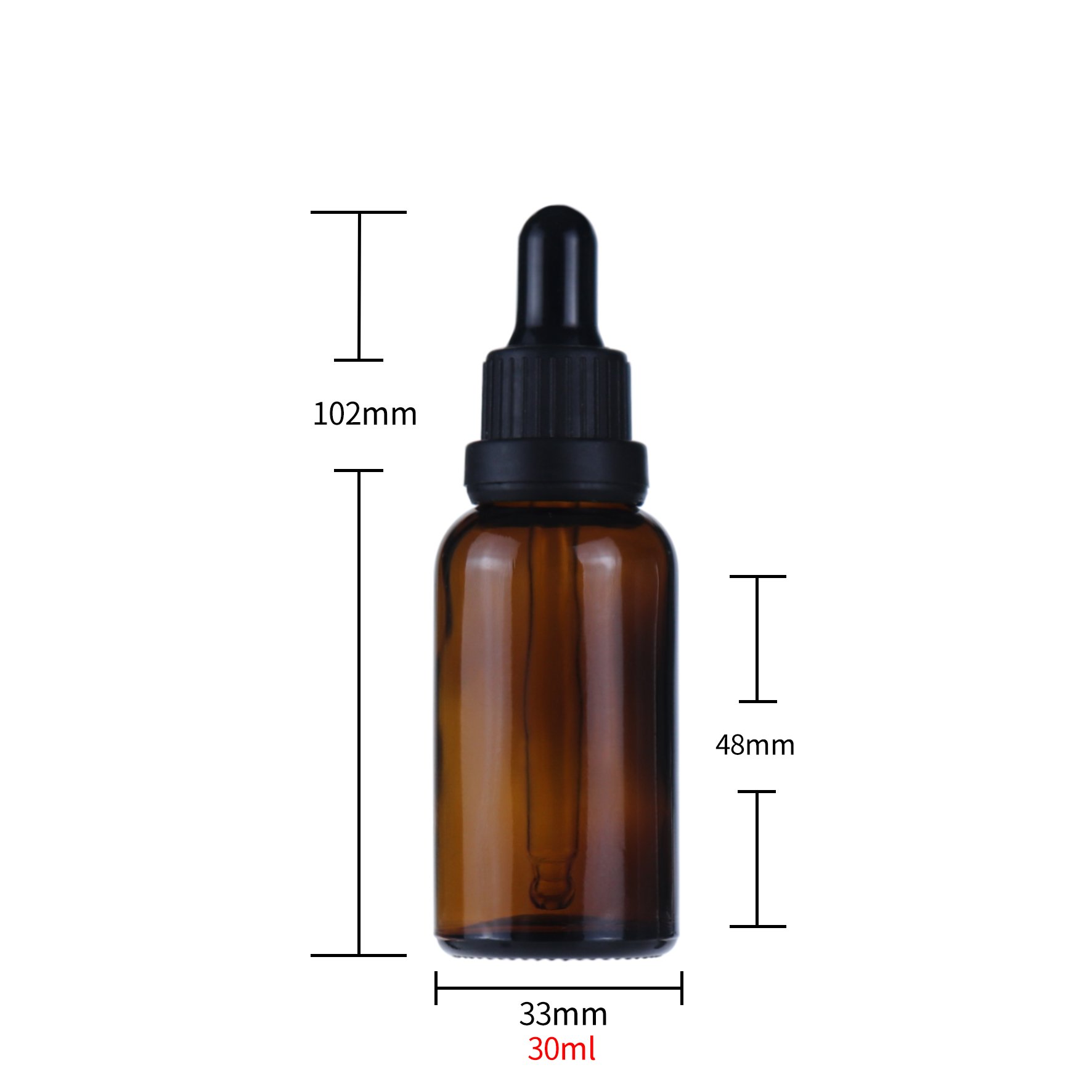 Essential oil packaging 5ml 10ml 15ml 20ml 30ml 50ml 100ml clear green blue amber glass dropper bottle with childproof cap