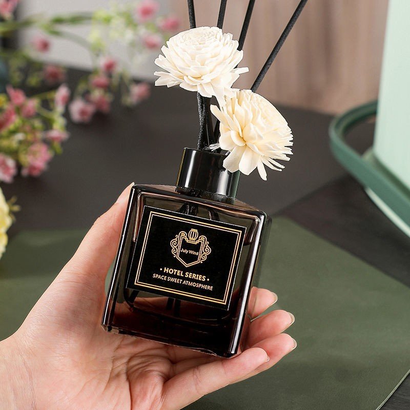 popular personalized luxury glass bottle flower reed diffuser sets
