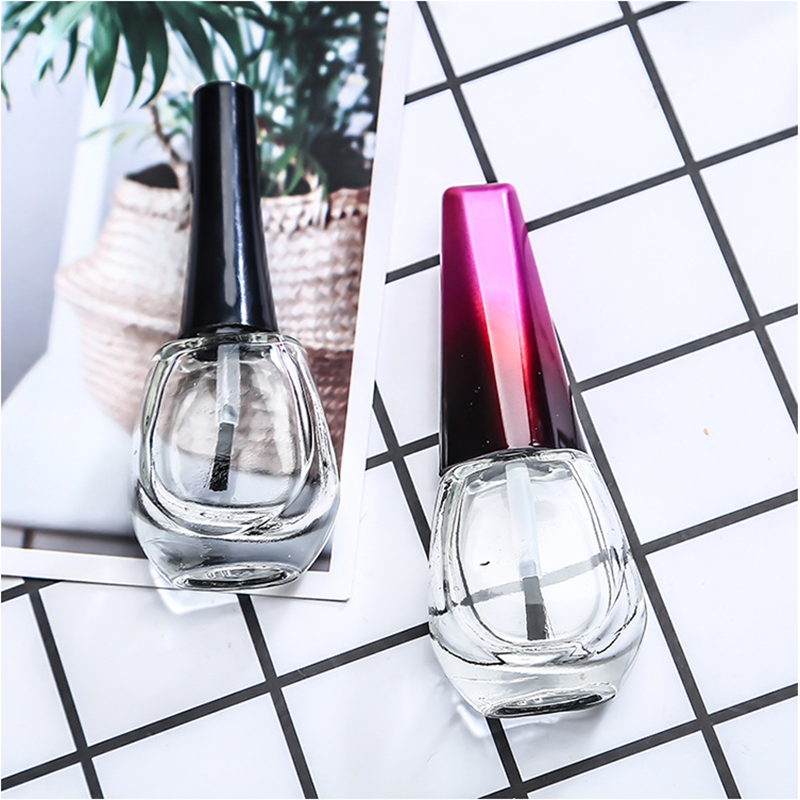 UV Gel Custom Wholesale Clear Empty 15ml Glass Nail Polish Bottle with Brush with Brush
