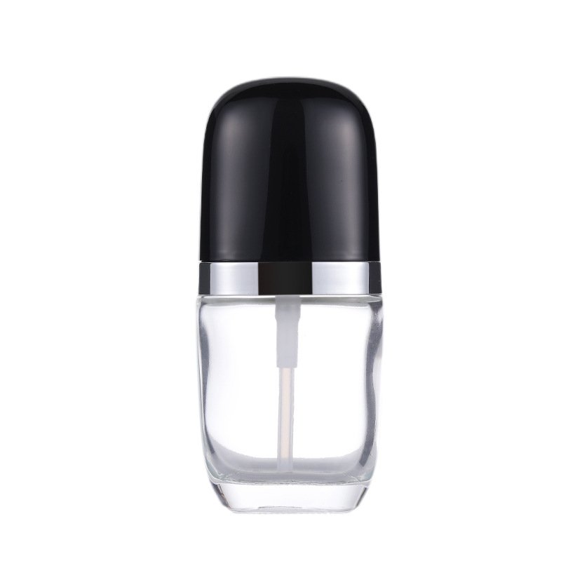 selling transparent 30ml oval emulsion Essential oil BB cream empty Skin care Liquid foundation Glass bottle