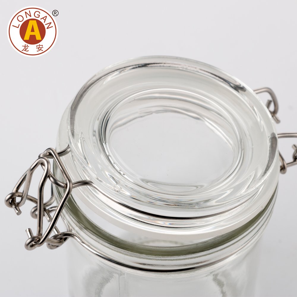 Wholesale Custom Clear 250Ml Glass Mason Jar Pump Canning Jar Lid Glass Dispenser Storage Jar Bottles And Bottle