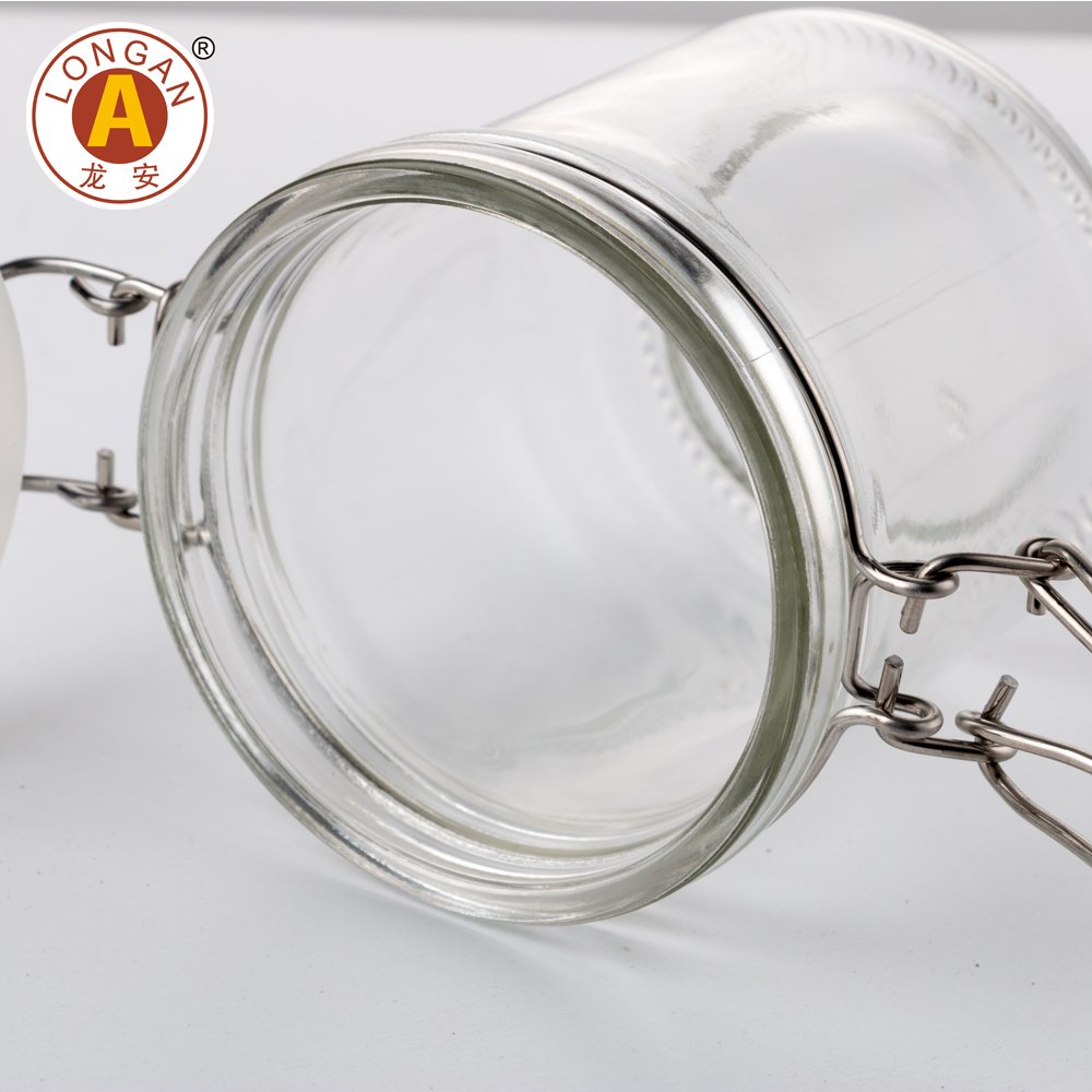 Wholesale Custom Clear 250Ml Glass Mason Jar Pump Canning Jar Lid Glass Dispenser Storage Jar Bottles And Bottle