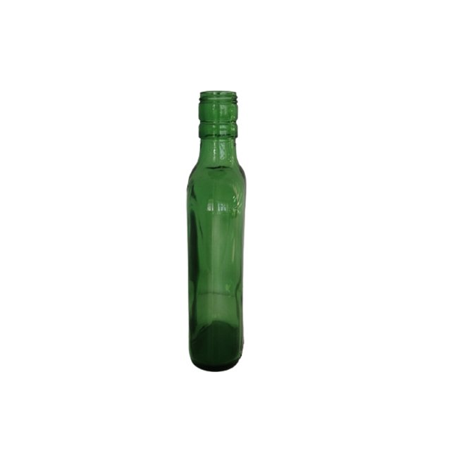 Hot sale 350ml emerald green glass bottle flask bottle whisky bottle
