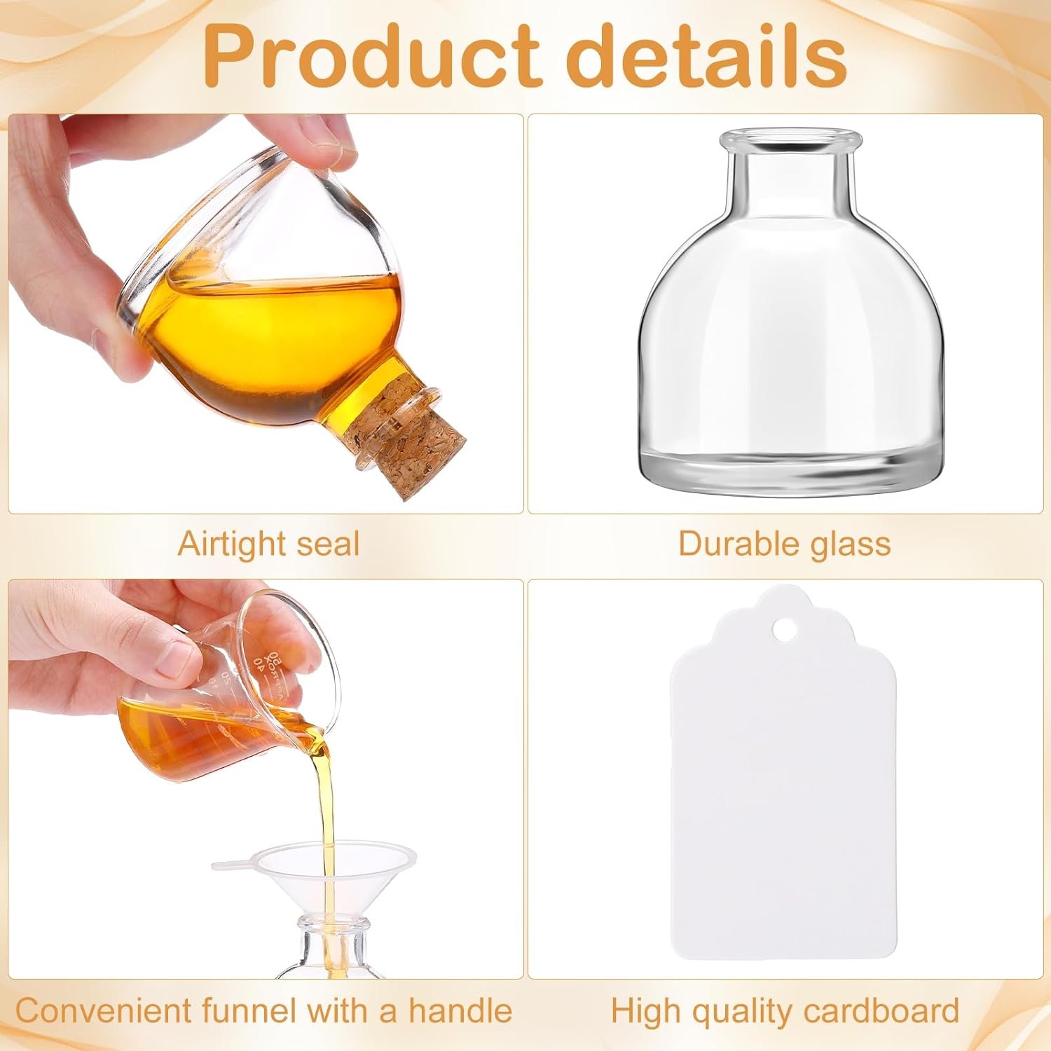 Wine Juice Alcohol Wedding Party Favors 1.7 oz Small Mini Glass Liquor Bottles with Corks