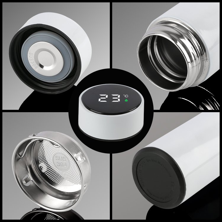 Ailingalaxy 500ml led digital display thermos water bottle led smart digital temperature display water bottle