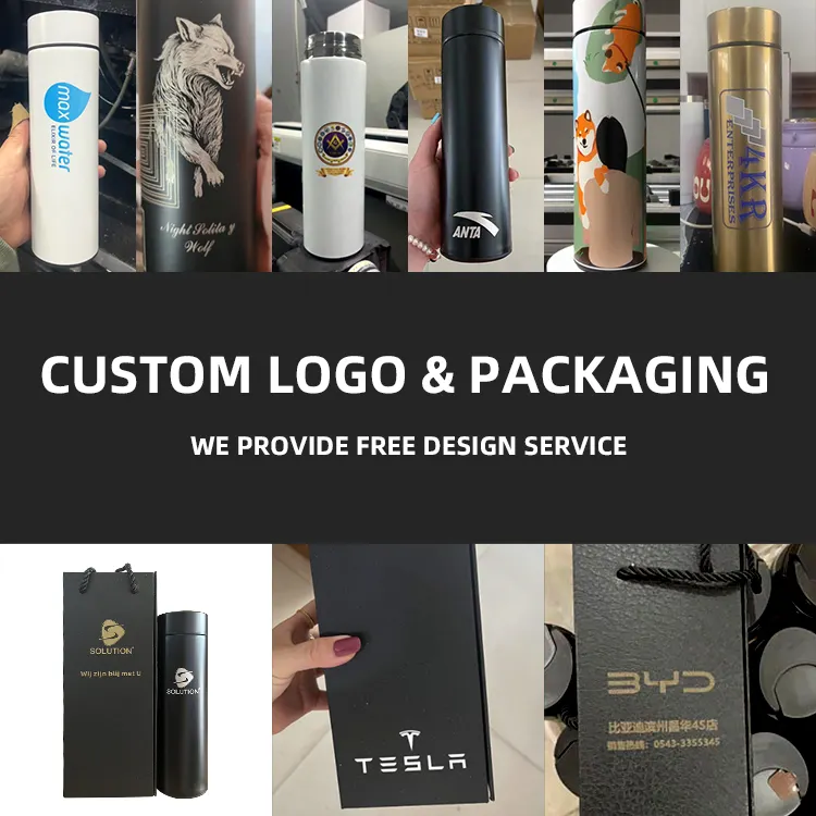 Ailingalaxy 500ml led digital display thermos water bottle led smart digital temperature display water bottle