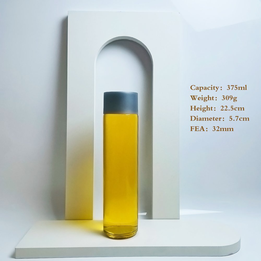 Wholesale 500ml Support custom transparent creative portable glass beverage bottle 350ml juice milk tea glass bottle