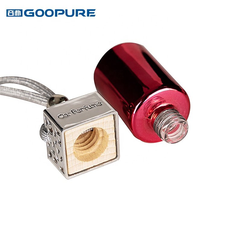 8ml 10ml Luxury empty diffuser air car hanging perfume glass bottles car perfume bottle with wooden cap