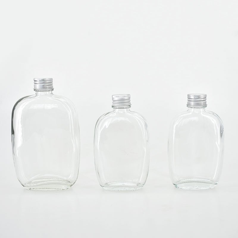 High Quality 100ml 125ml 250ml 350ml glass bottles for liquor Juice Wine coffee kumbocha bottles with cap