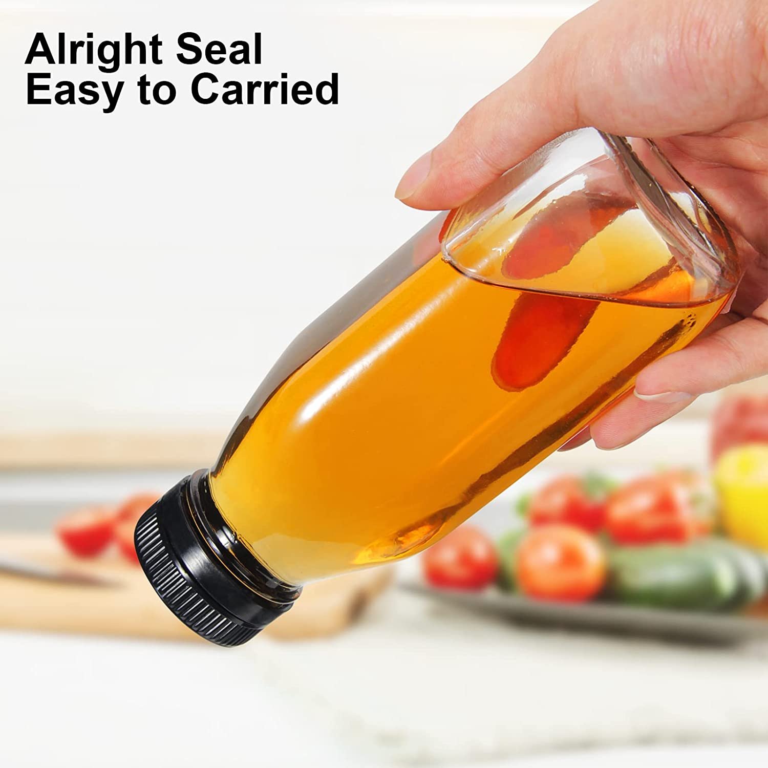 ECO friendly fresh juice glass bottle 16oz 500ml Square Drink Bottle with Labels and plastic lids for Storage Juicing