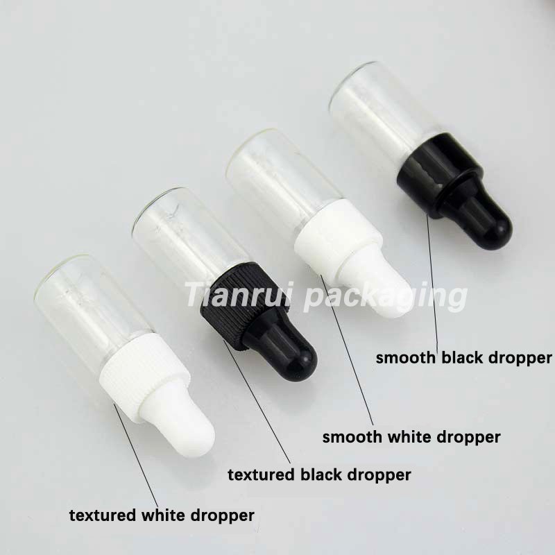 Cosmetic 1ml 2ml 3ml 5ml Glass Serum Dropper Bottle Transparent Portable Mini Glass Sample Vials
