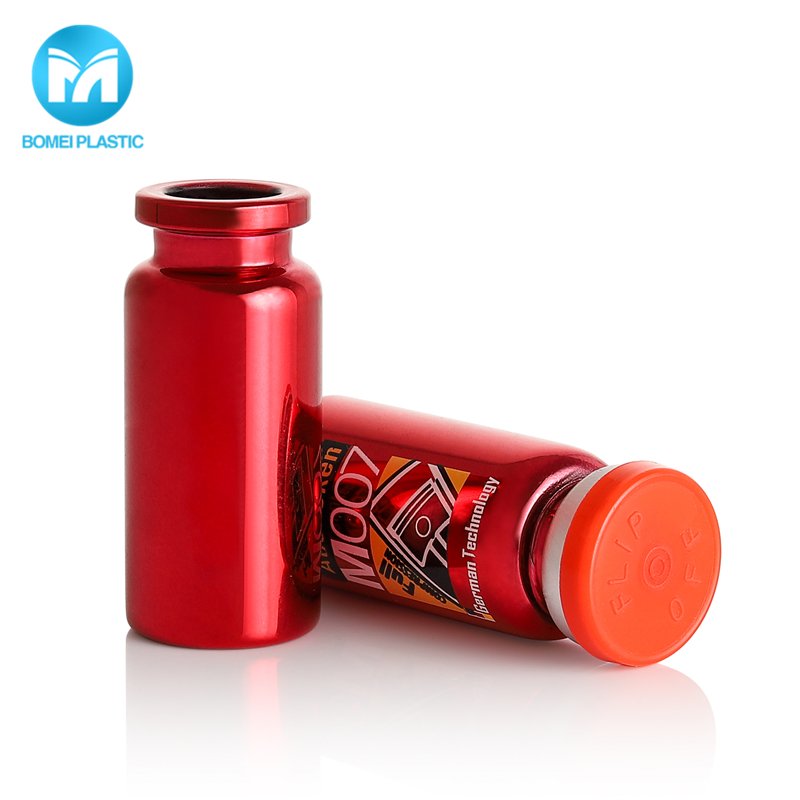 Hot Sale Red Pharmaceutical Glass Bottles 10ml Vial With Cap For Liquid Medicine