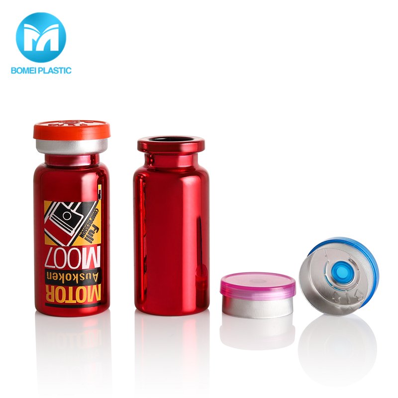 Hot Sale Red Pharmaceutical Glass Bottles 10ml Vial With Cap For Liquid Medicine