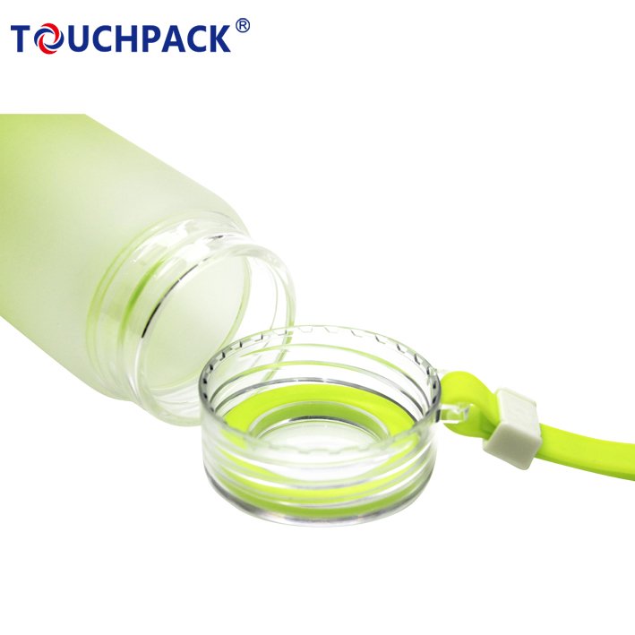 420ml Wide Mouth Semi-clear Glass Water Bottle Custom
