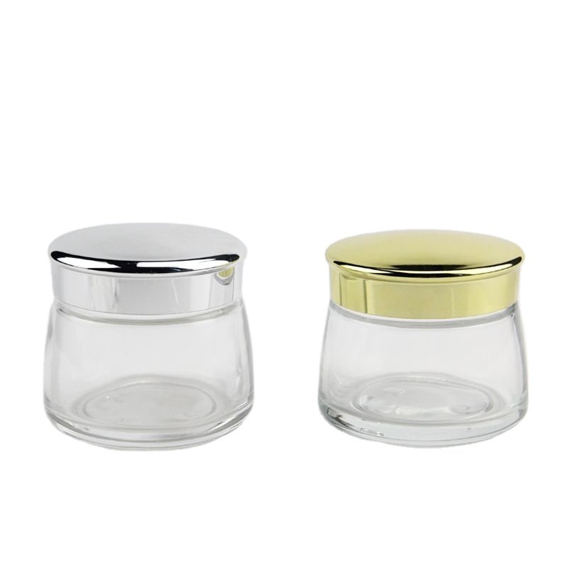 Factory spot supply 120g transparent Glass jar for facial mask cream bottle moisturizing cream skin care product packaging