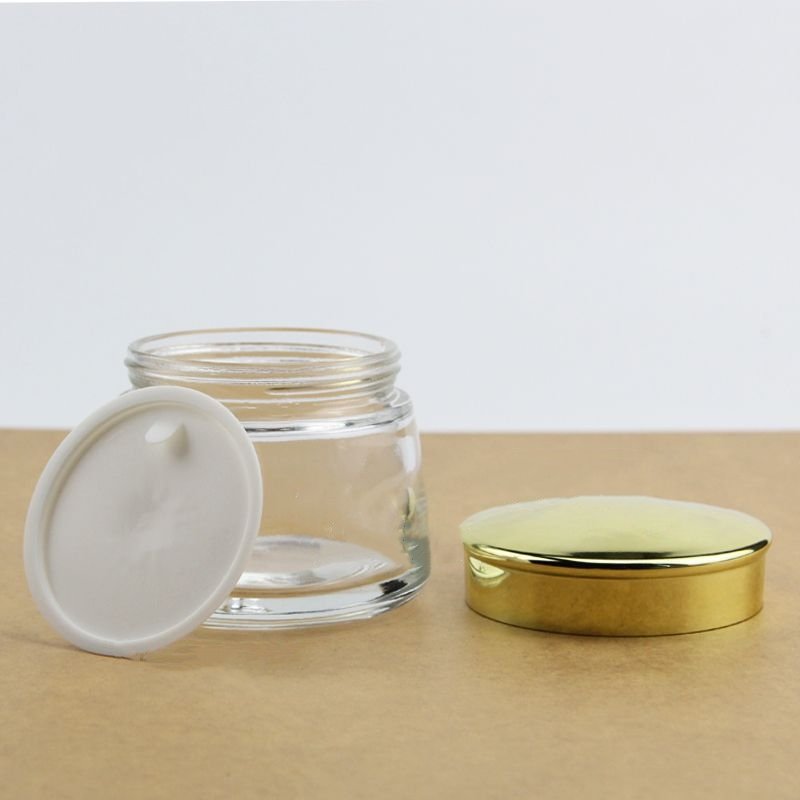 Factory spot supply 120g transparent Glass jar for facial mask cream bottle moisturizing cream skin care product packaging