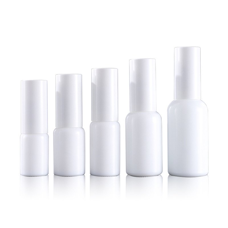 10ml 15ml 30ml 50ml 100ml Opal White Ceramic Glass Perfume Spray Bottles White Cosmetic Empty Leak Proof Containers