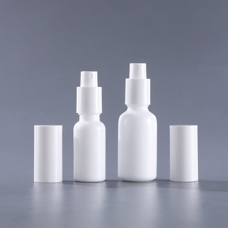 10ml 15ml 30ml 50ml 100ml Opal White Ceramic Glass Perfume Spray Bottles White Cosmetic Empty Leak Proof Containers