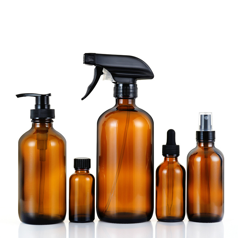 Wholesale 16oz 500ml Blue Round Shampoo Bath Lotion Dispenser Boston Bottle With Pump