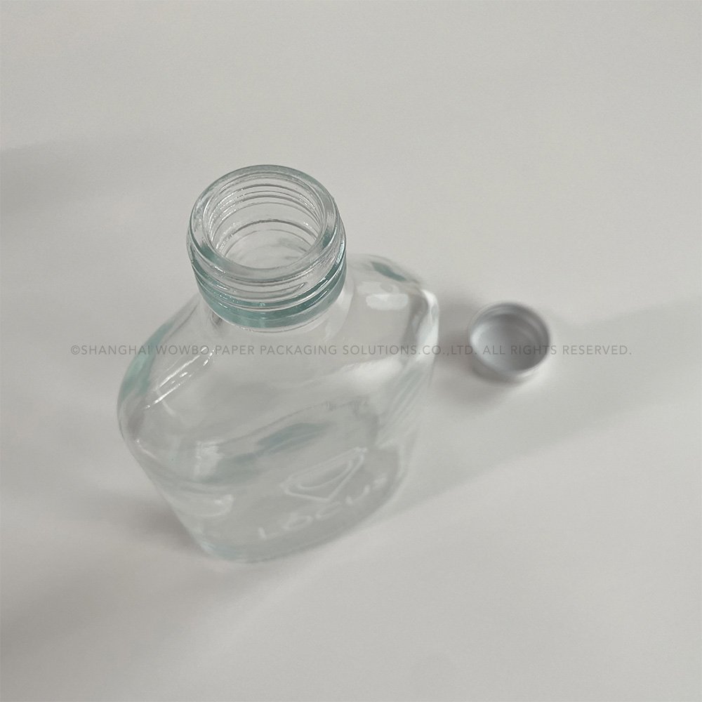 200ml/250ml/350ml Flat Hip Flask Glass Beverage Bottle With plastic Cap For Cold Brew Coffee/Juice/Milk Use