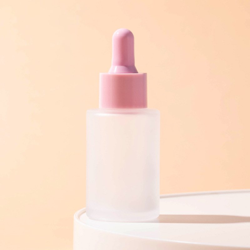 30ml Cosmetic Essence Bottle Color Frosted Glass Essential Oil Dropper Bottle in Stock