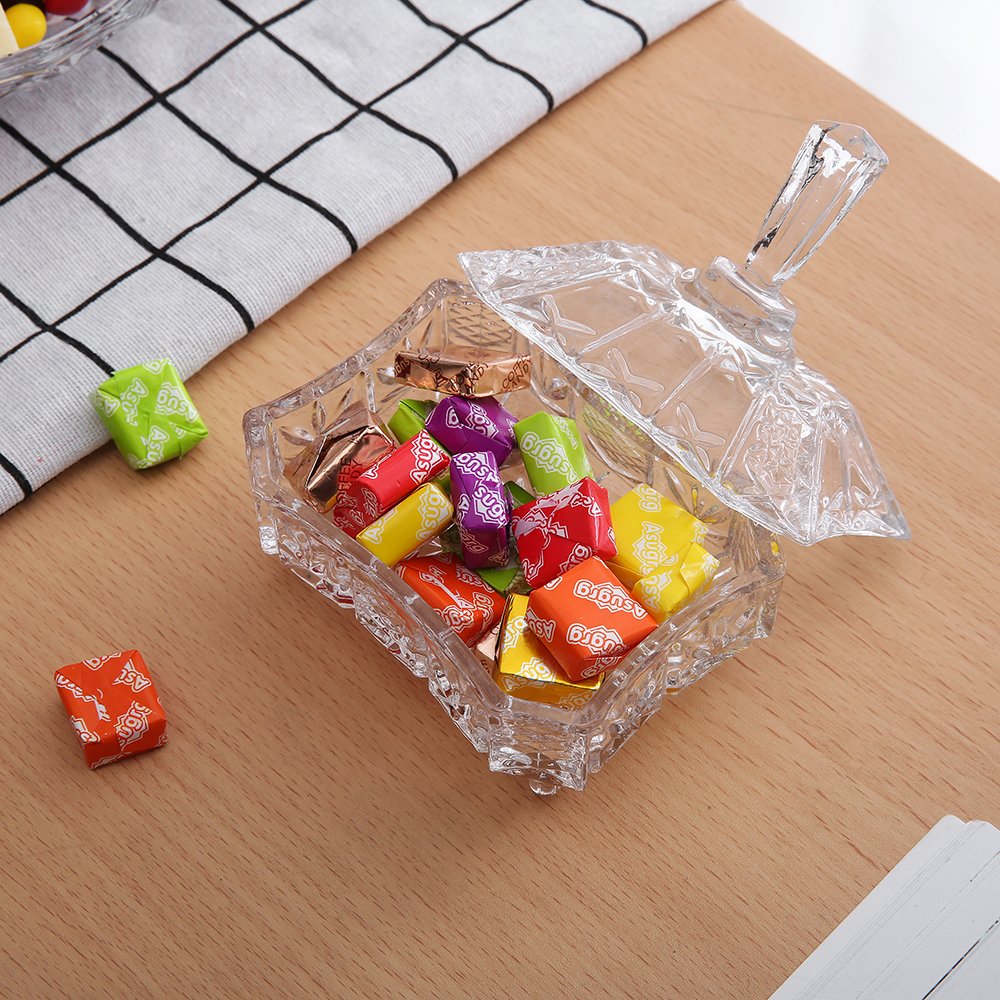 Best Quality antique Bright Sugar Candy Bowl Glass candy pot foot glass candy jar