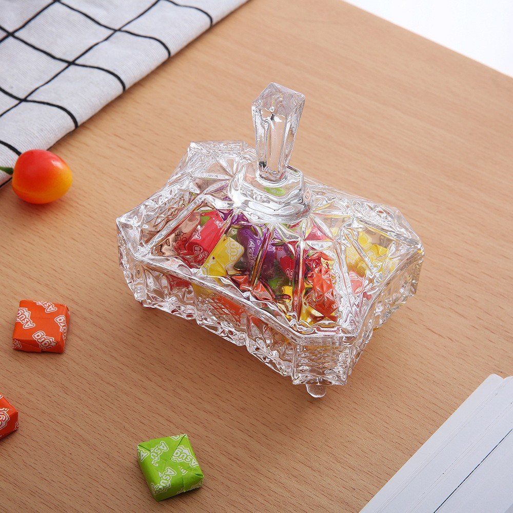Best Quality antique Bright Sugar Candy Bowl Glass candy pot foot glass candy jar