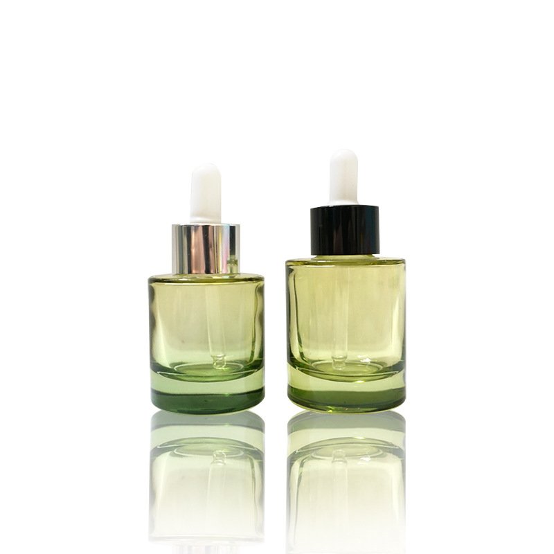 Customize Refillable Cosmetic Packaging Supplier 30ml Round Serum White Glass Dropper Bottle For Face Serum