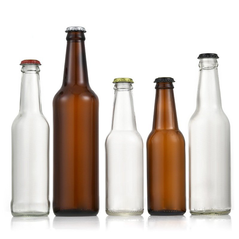 Cheap Price 250ml 275ml Beverage glass bottles With Crown Cap Soda Juice Water bottle 250 Ml Clear Beer bottle