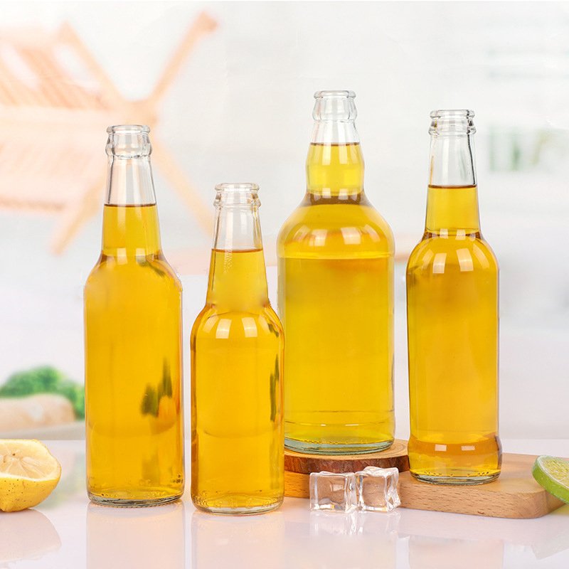 Cheap Price 250ml 275ml Beverage glass bottles With Crown Cap Soda Juice Water bottle 250 Ml Clear Beer bottle
