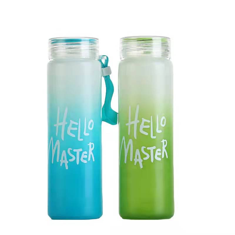 cute adult general New Nice Glass Fashion Simple Water Cup Wild Student Gift Water Cup 400ml high value big fat cup water bottle