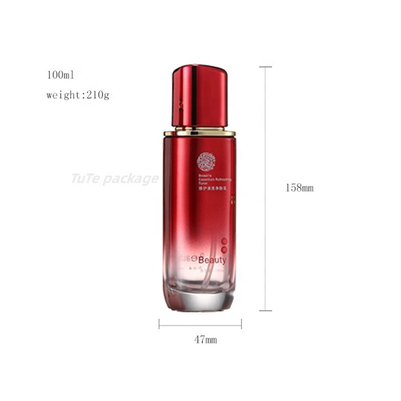 square luxury cosmetic glass bottle set premium cosmetic bottleset packaging skin care bottle face cream jars