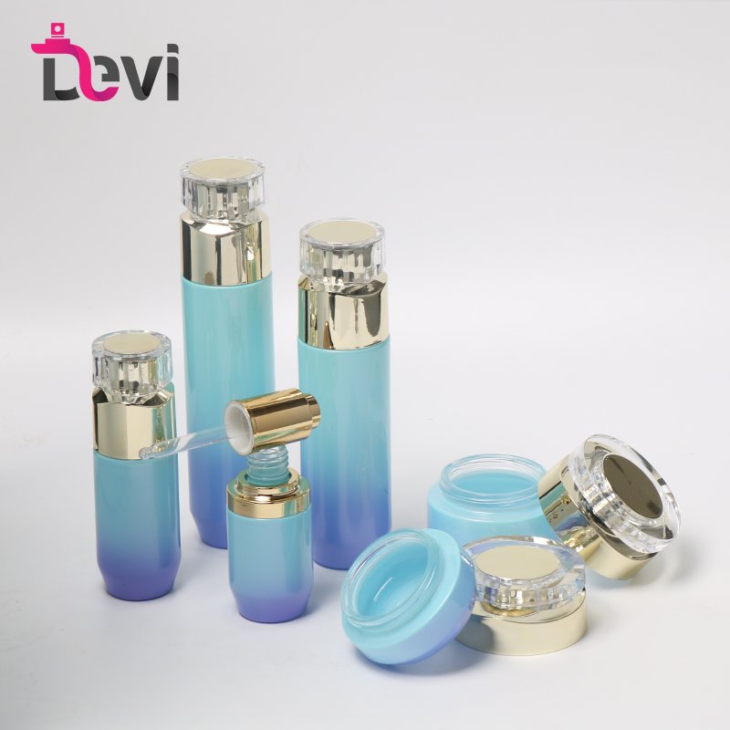 Wholesale Devi Luxury Skincare Packaging Cosmetic Pump Glass Bottle Cosmetic Cream Bottle