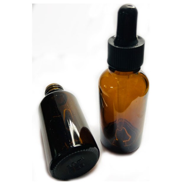 30ml Amber Glass Bottle with Glass Pipette Droppers Bottles Refillable for Essential Oil Box