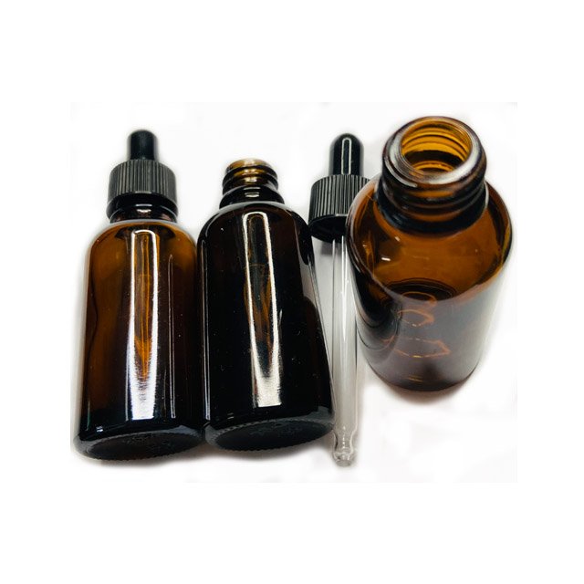 30ml Amber Glass Bottle with Glass Pipette Droppers Bottles Refillable for Essential Oil Box