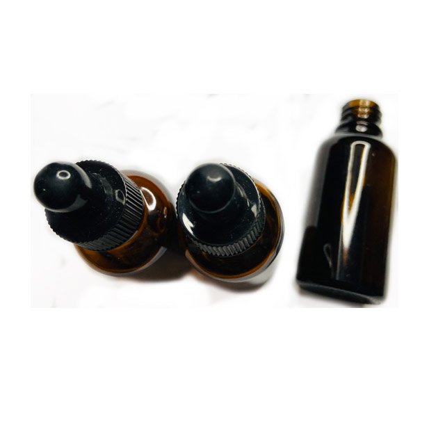 30ml Amber Glass Bottle with Glass Pipette Droppers Bottles Refillable for Essential Oil Box