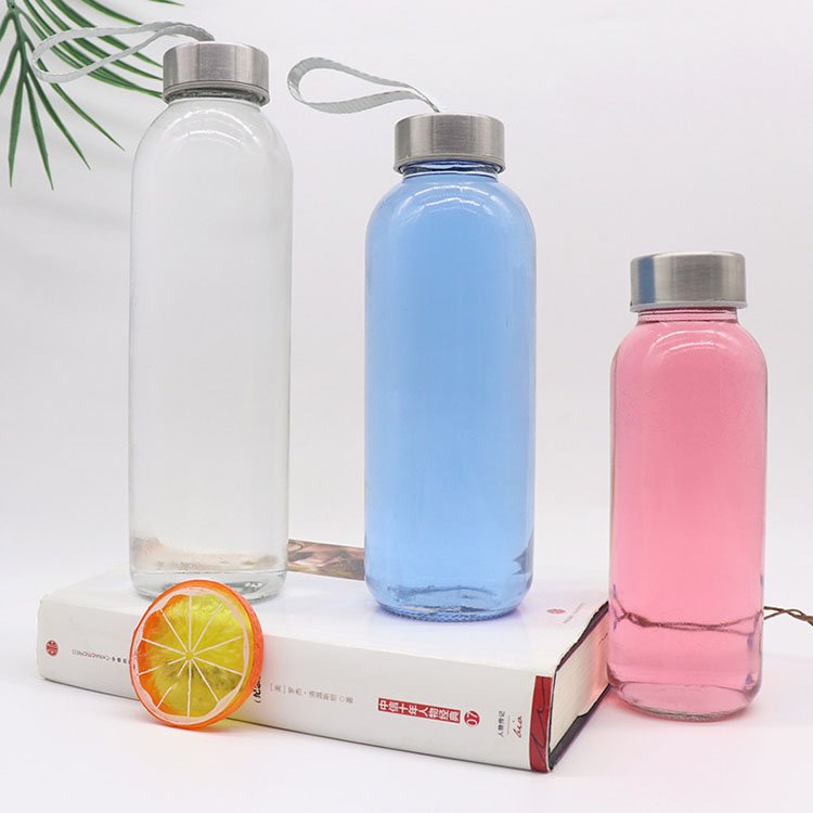 Factory Produced 17 oz 500ml Reusable Custom Water Espresso Coffee Bubble Tea Glass Cups with Lids