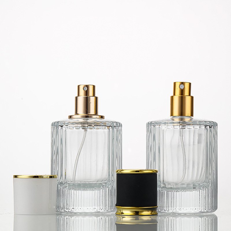 Luxury Perfume Glass Bottle round perfume bottle 50ml With packing Box